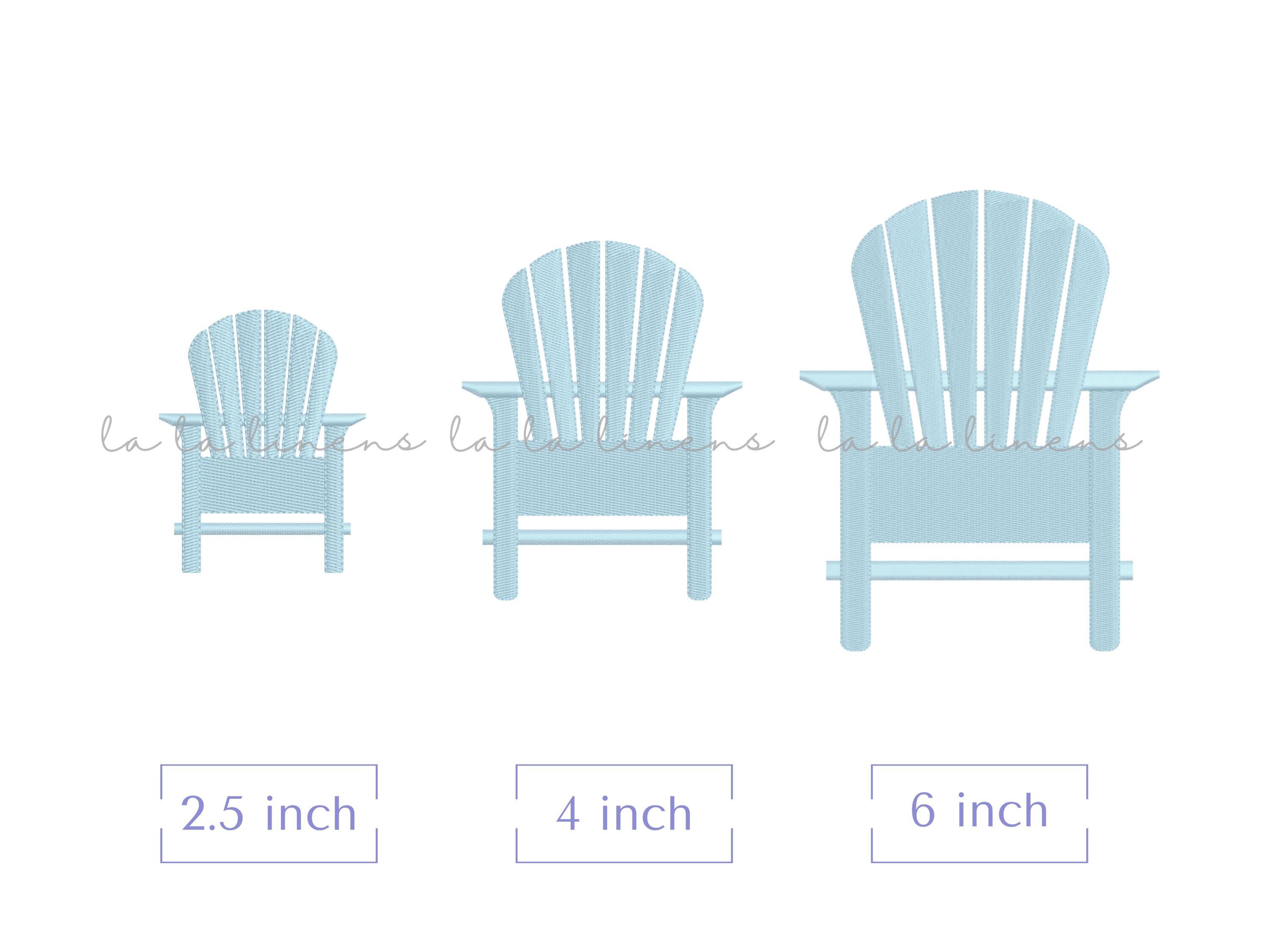 Adirondack Chair Machine Embroidery Embroidery Design 4x4 5x7 6x10
