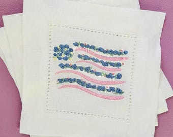 Hortensie amerikanische Flagge Maschinenstickdatei (Digitaler Download)
