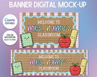 Classroom Welcome Banner Template | School Classroom Decor | Welcome To Classroom Banner| Canva Editable | Ready to print at CVS/Walgreens