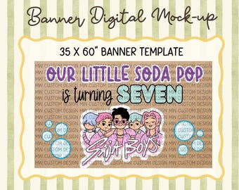 Saja Boys–Inspired Painted Banner Template | Editable Canva Design