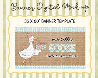 Silly Goose Birthday Shirt Design | Fun Goose Birthday Graphic | Editable Canva Design | Birthday Party Shirt | Digital Download