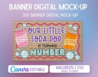 Saja Boys – inspirerad målad bannermall | Redigerbar Canva-design