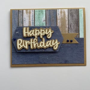 Tarjeta de cumpleaños rústica
