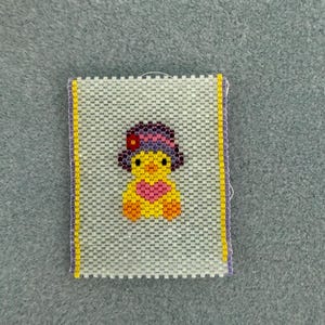 Modèle de baume à lèvres en perles Peyote,