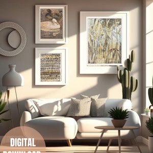 Eclectic Gallery Wall Set of 3, Bundle Set, Maximalist Wall Art, Vintage Print, DIGITAL DOWNLOAD, Printable, Home Decor Neutral