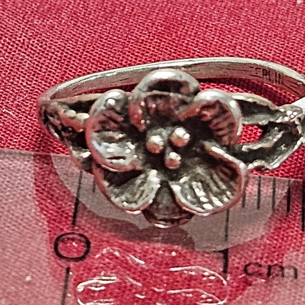 sterling silver P4 flat PANSY FLOWER