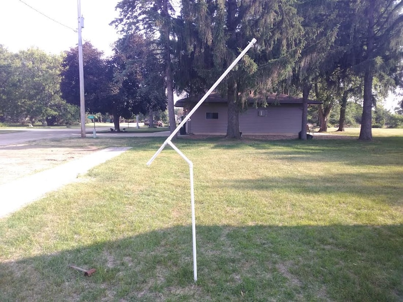 PVC FLAG POLE Rotating, Holds 3' X 5' Flag, Easy to Assemble, No Gluing
