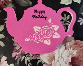 Teapot Birthday Card