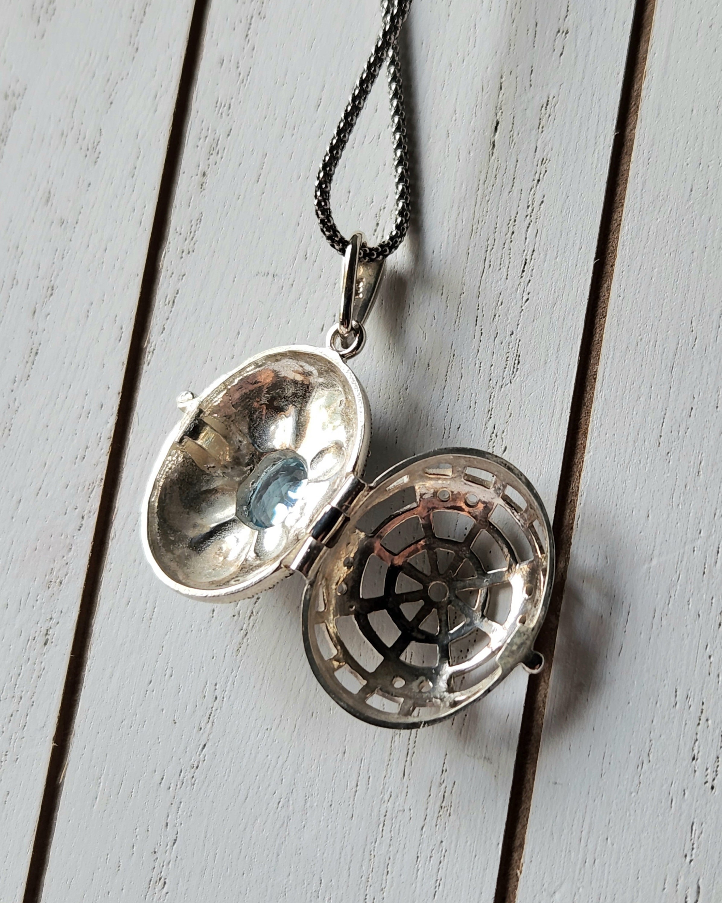 Esse Collar Floral De Marcasita De Plata De Ley Art Nouveau Con