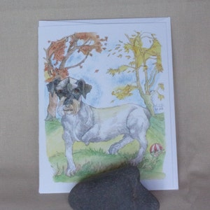 モスビー財団 非営利犬用インクと水彩画 4x5 シングルカード