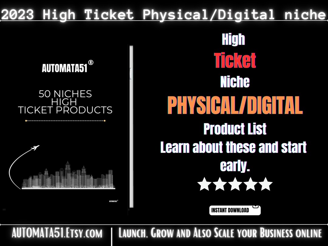 High Ticket NICHE 2023 2024 Ideas High End Niches With Top Etsy