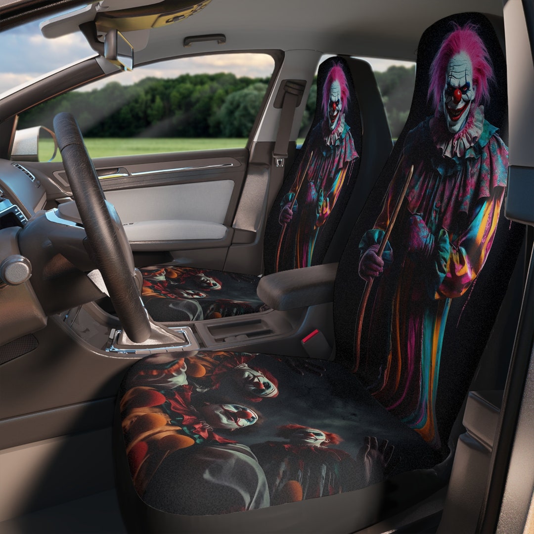 Car Seat Covers Scary Clown Clowns Set of 2 Halloween Horror Car Accessories Etsy