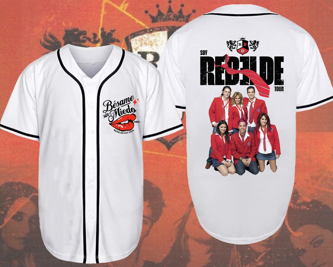 RBD Rebelde Baseball Jersey RBD Fan Tour Jersey Rebelde Etsy