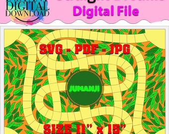 Printable Jumanji Board Game Digital File - SVG - PDF - JPG