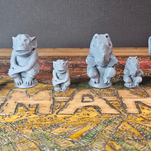 Jumanji Game Pieces Set 3D printed - unpainted