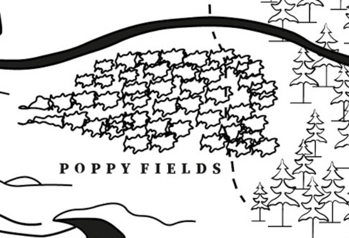 Wizard of Oz, Map of the Land of Oz, Digital File, Laser Engraving