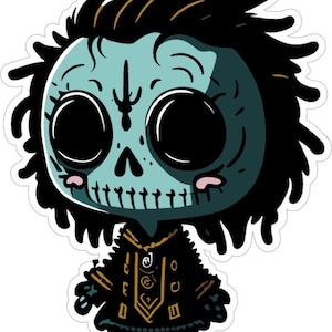 Voodoo Doll Stickers, Creepy SVG, Cute SVG, T-shirt Design, Stickers, Sublimation, Halloween svg, Clip Art, Cricut, Cameo, DTG