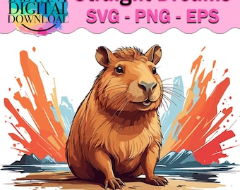 Cute Capybara for prints, gifts, shirts