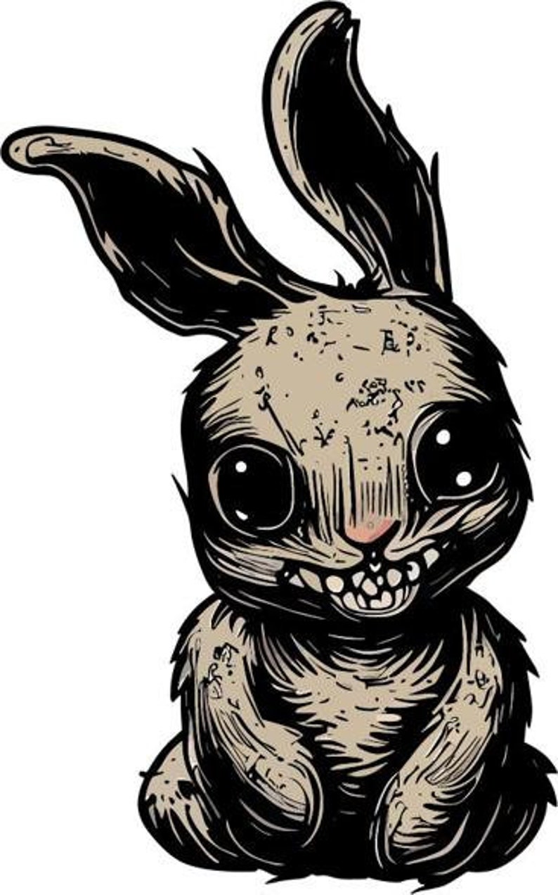 Creepy Rabbits T-shirts, Stickers, Sublimation - Etsy