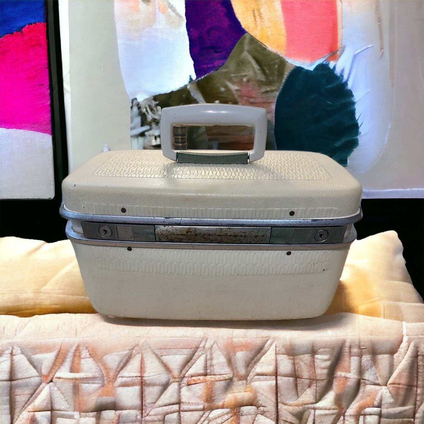 Maleta de tren Samsonite Horizon Complete Vintage Blanco/Beige