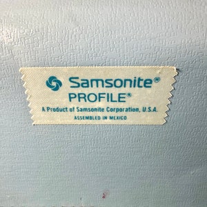 Vintage Baby Blue Samsonite Profile Train Case, Cosmetic Case, Travel Case, Luggage, No Key or Tray image 9