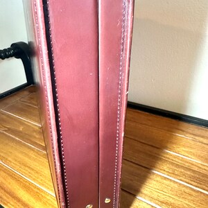 Vintage Attaché Presto Genuine Leather Burgundy Briefcase image 6