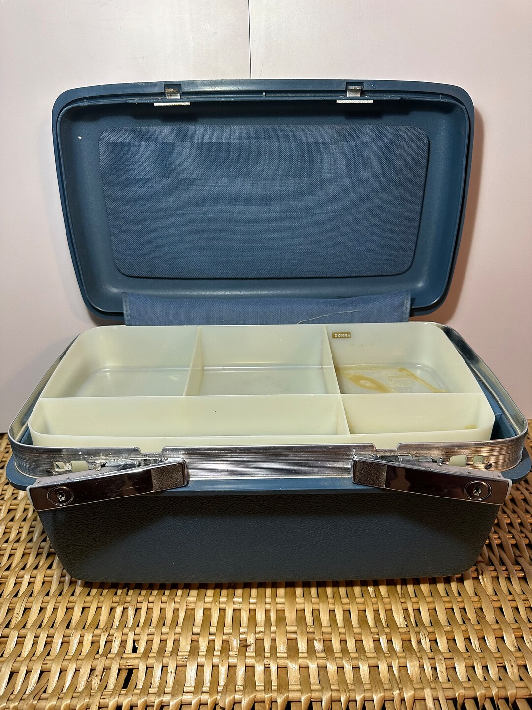 Vintage Samsonite Saturn Train Case Blue Etsy