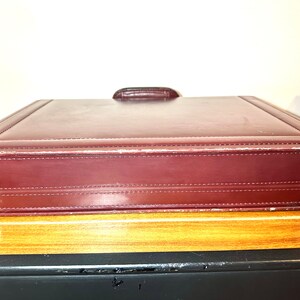 Vintage Attaché Presto Genuine Leather Burgundy Briefcase image 7