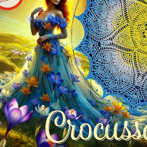 Virkmönster för Crocussa Mandala. PDF-fil, digitalt mönster, instruktioner. ENDAST mönster!