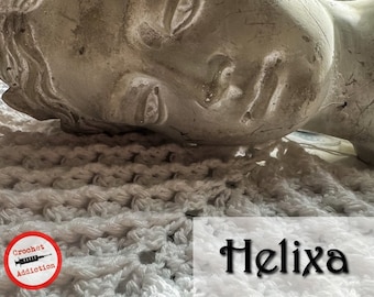 Helixa shawl crochet pattern. PDF file, digital chart, instructions. DIY, handmade. Make yourself a perfect gift. Wzór, chusta na szydełku