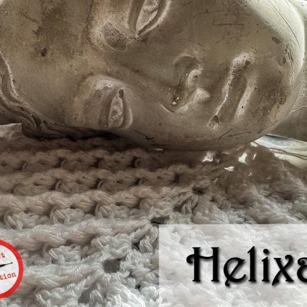 Modèle de châle Helixa au crochet. Fichier PDF, carte numérique, instructions. DIY, fait main. Faites-vous un cadeau parfait. Wzor, chusta na szydełku