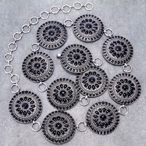 Schwarzer Concho-Gürtel