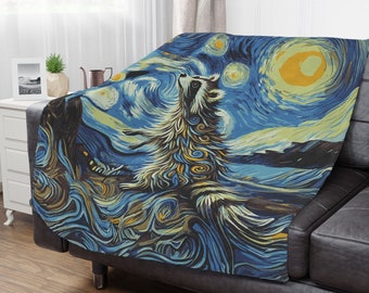 Starry Raccoon Blanket, Lightweight Raccoon Blanket