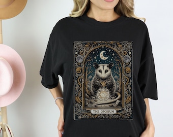 Possum Tarot Card Shirt, Possum Shirt, Gift for Possum Lover, Comfort Colors Possum T-Shirt