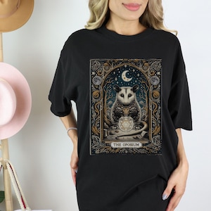 Possum Tarot Card Shirt, Possum Shirt, Gift for Possum Lover, Comfort Colors Possum T-Shirt