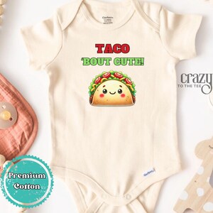 Taco &#39;Bout Cute ONESIE® Brand, Funny Baby Onesies® For Baby Shower Gift, Foodie Baby Gift