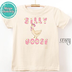 Silly Goose Daisy Toddler Shirt, Cute Kids Shirt, Farm Animal Kid Shirt, Funny Kids TShirt