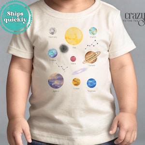 Planet Shirt For Kids, Solar System Kids T-Shirt, Toddler Space Tee, Space Tshirt for Kids, Space Birthday Shirt