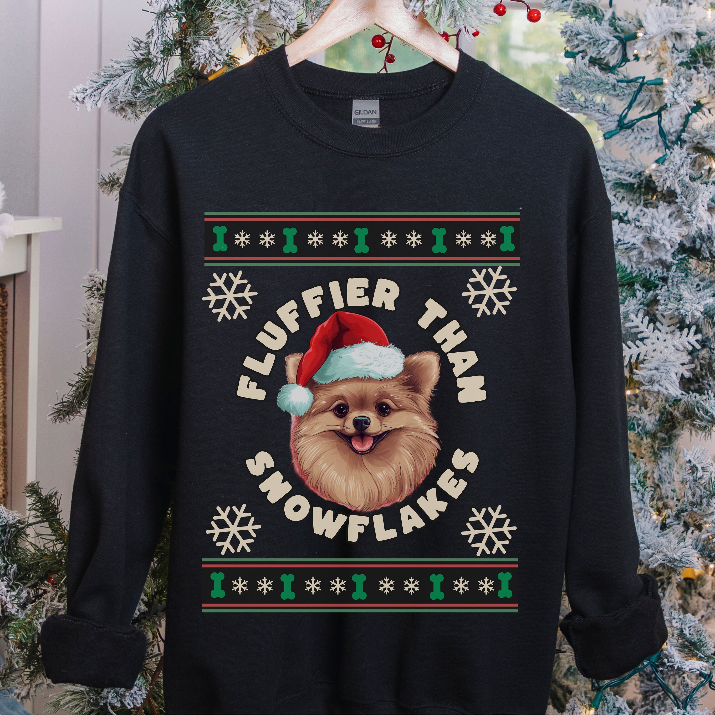 Pomeranian christmas jumper deals