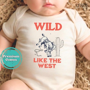 Wild Like The West Baby Onesie® Brand Bodysuit, Western Baby Bodysuit, Cowboy Baby Onesie®, Funny Baby Onesie®, Western Baby Boy Gift