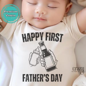 Happy First Father&#39;s Day Baby Onesie® Brand Bodysuit, First Fathers Day Bodysuit, First Father&#39;s Day Gift, Fathers Day Baby Outfit