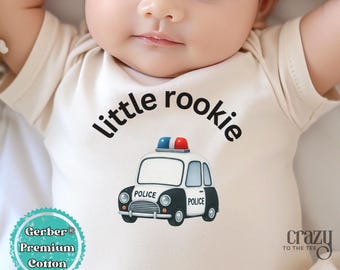 Little Rookie Police Onesies® Brand Cute Natural Bodysuit Police Baby Clothes Police Shirt Policeman Baby Bodysuit Rookie Baby Outfit Police