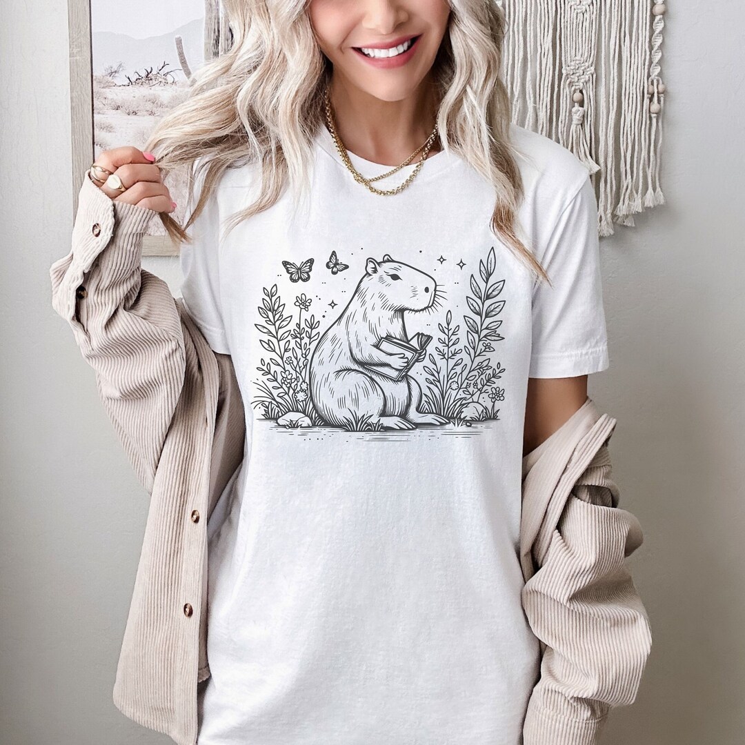 Funny Capybara Print Hoodies