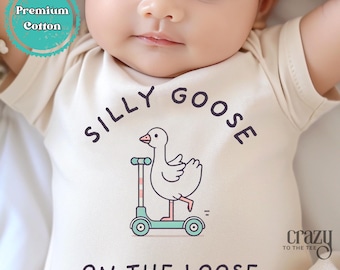 Silly Goose on The Loose Baby ONESIE®, Funny  Baby ONESIE®, Funny Baby Shower Gift