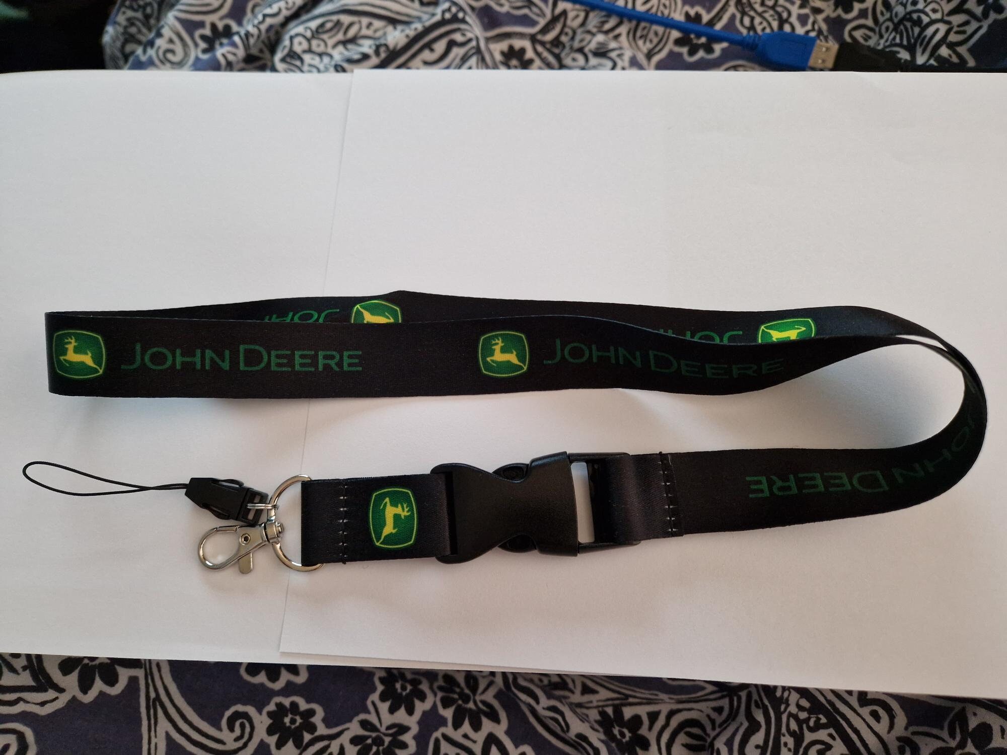 John Deere Tractor Lawn Mower Lanyard Keys and Phone Holder Etsy Canada