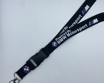 BMW Motorsport White Black Lanyard JDM For Car Keys Phones