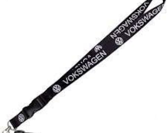 Volkswagen Lanyard Negro Para Llaves De Coche Teléfonos