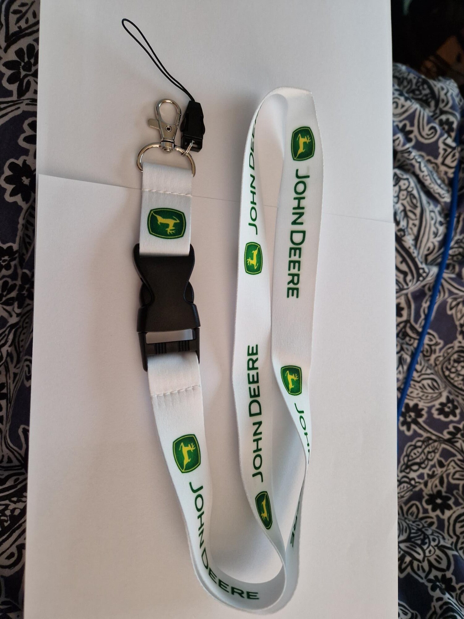 John Deere Tractor Lawn Mower Lanyard Keys and Phone Holder Etsy Canada