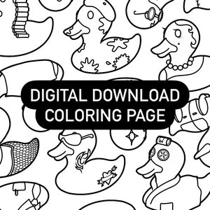 Quietscheenten Malvorlage zum digitalen Download