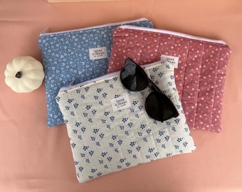 Bolsa vintage acolchada con cremallera